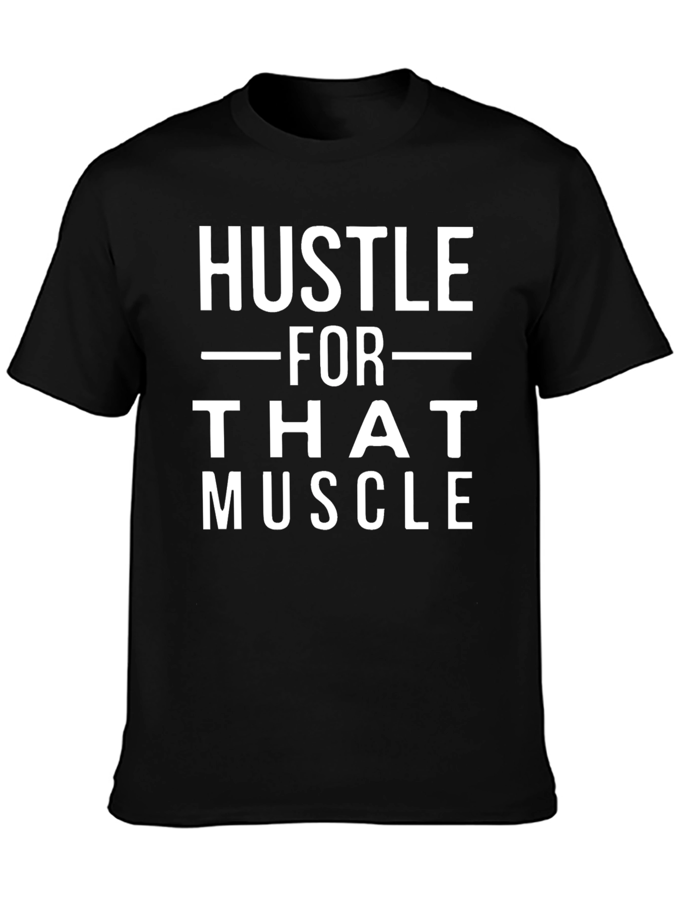 Hustle For That Muscle Graphic T-Shirt - Black