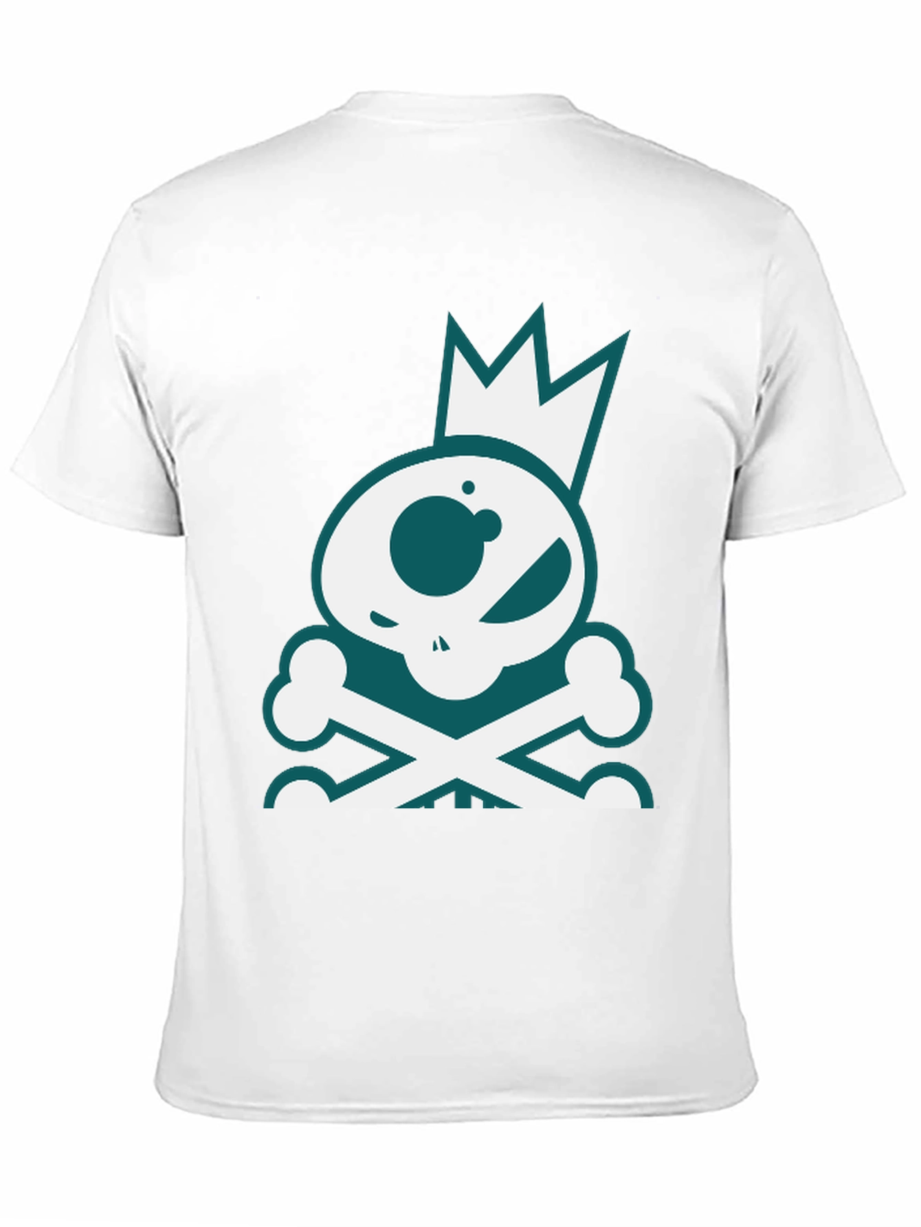 Skull & Crossbones Crown Graphic Tee - Casual Style
