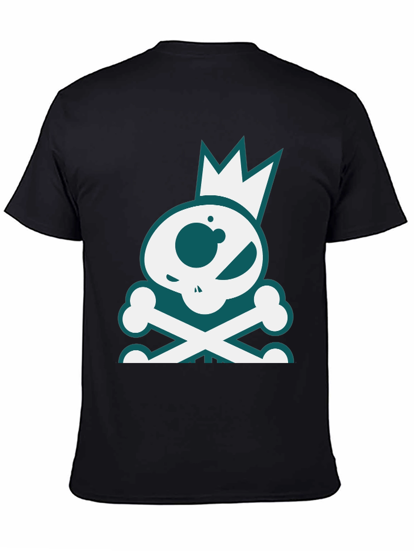 Skull & Crossbones Crown Graphic Tee - Casual Style