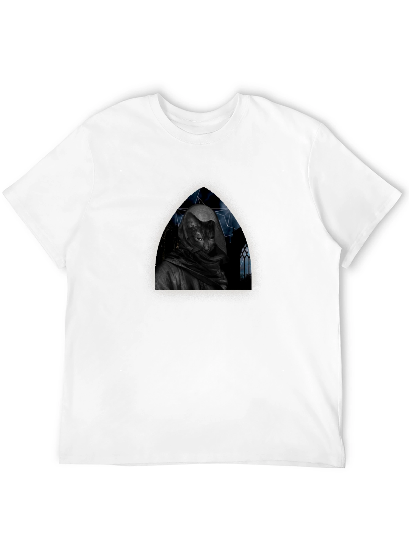 Mystic Cat Monk Graphic T-Shirt