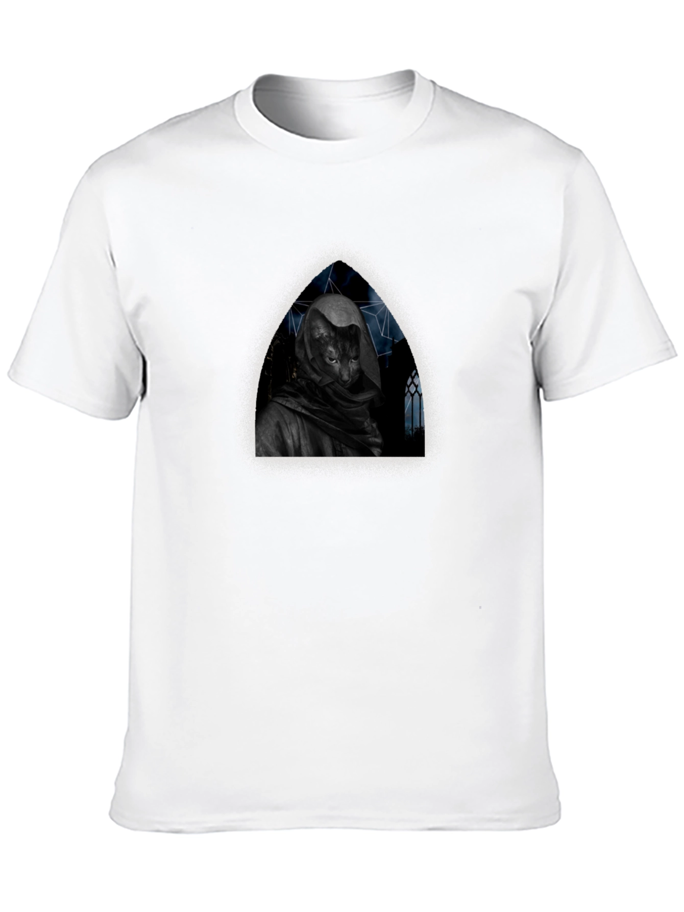 Mystic Cat Monk Graphic T-Shirt