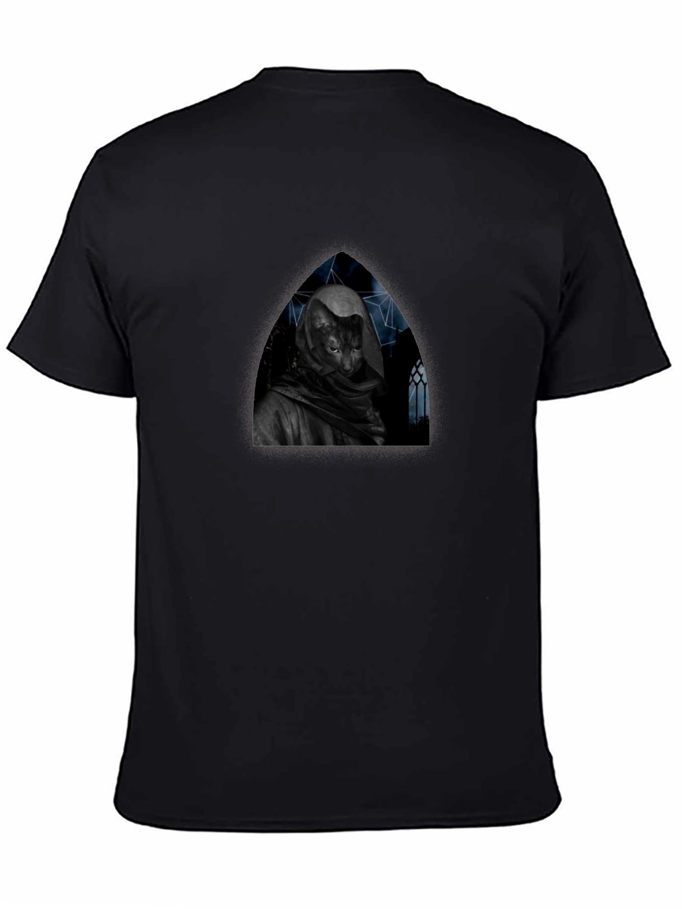 Mystic Cat Monk Graphic T-Shirt