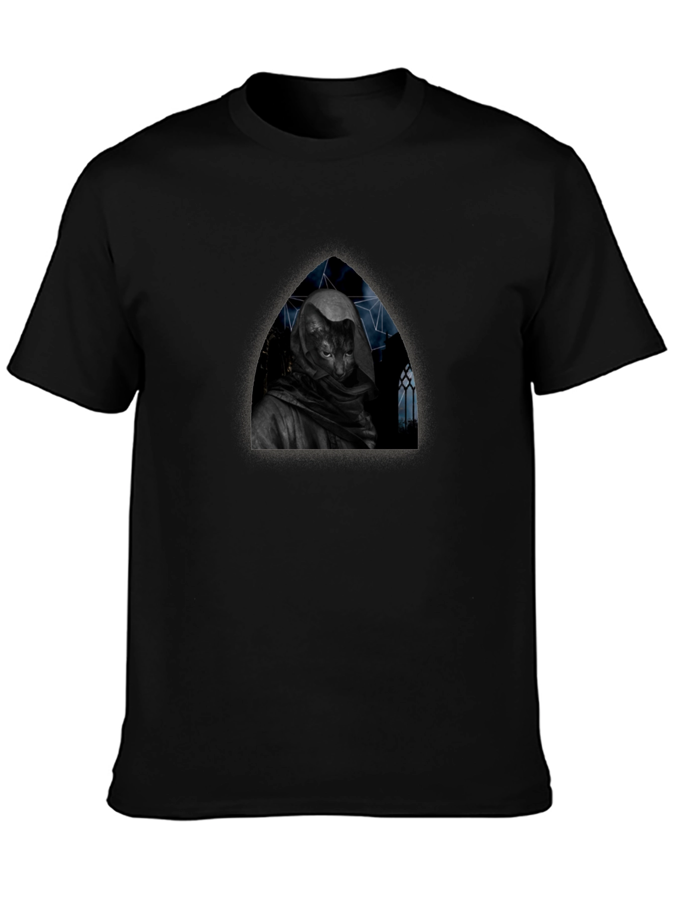 Mystic Cat Monk Graphic T-Shirt
