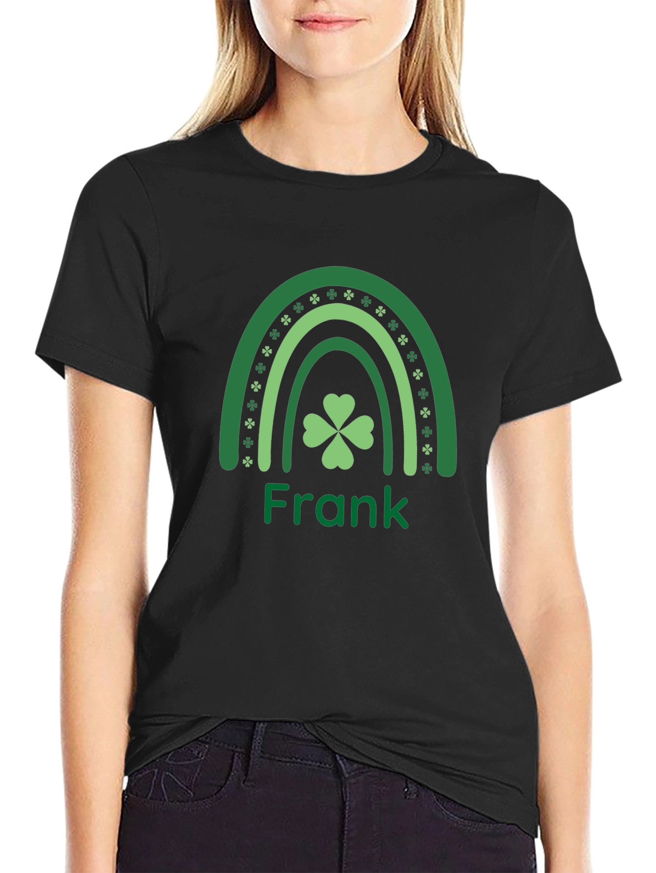 St. Patricks Day Clover Rainbow Personalized T-Shirt