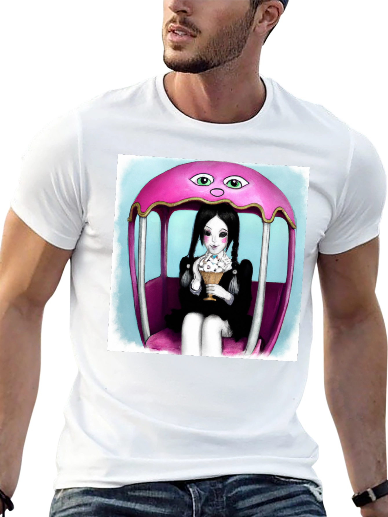 Wednesday Addams Ice Cream Graphic Tee