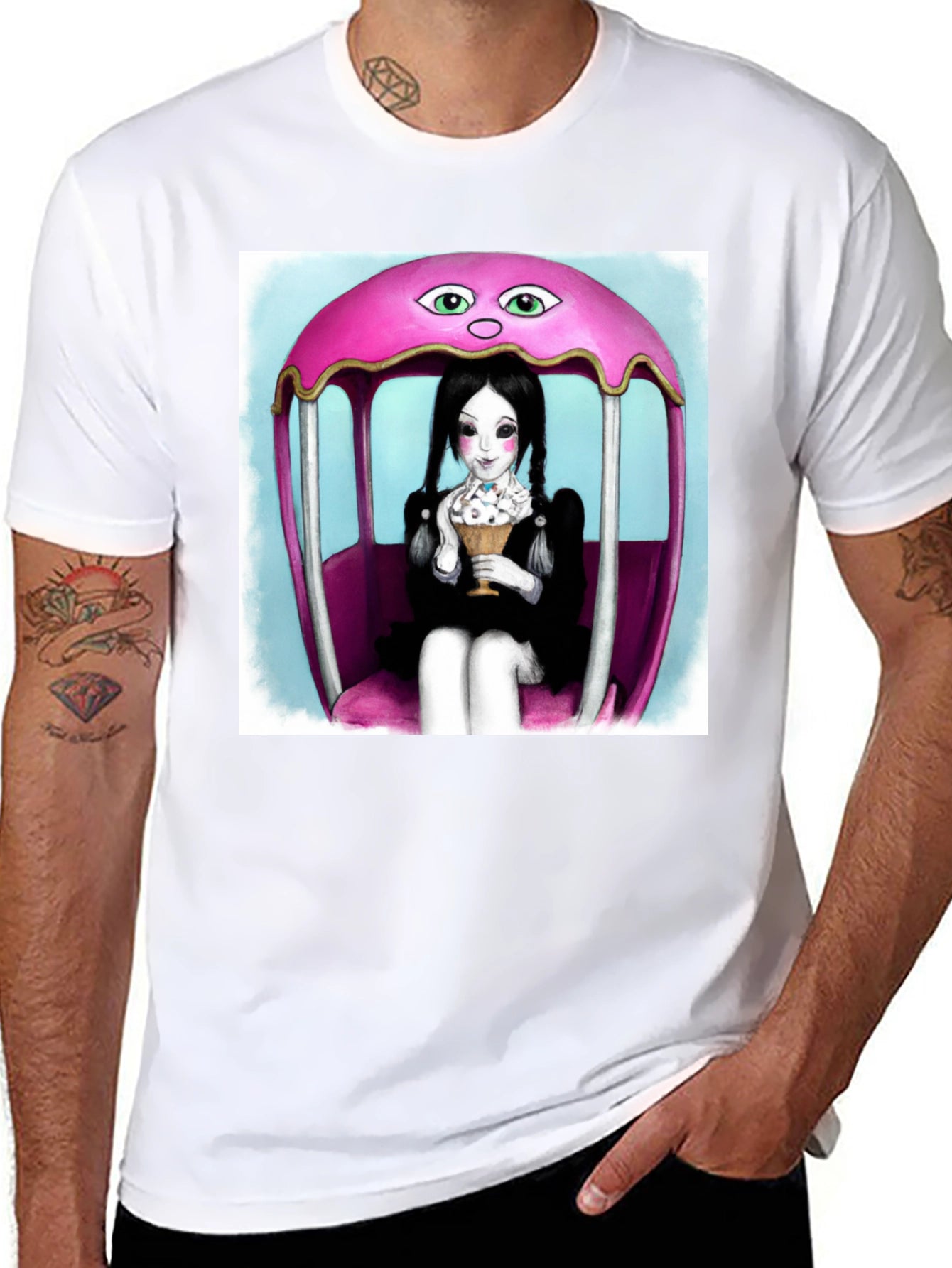 Wednesday Addams Ice Cream Graphic Tee