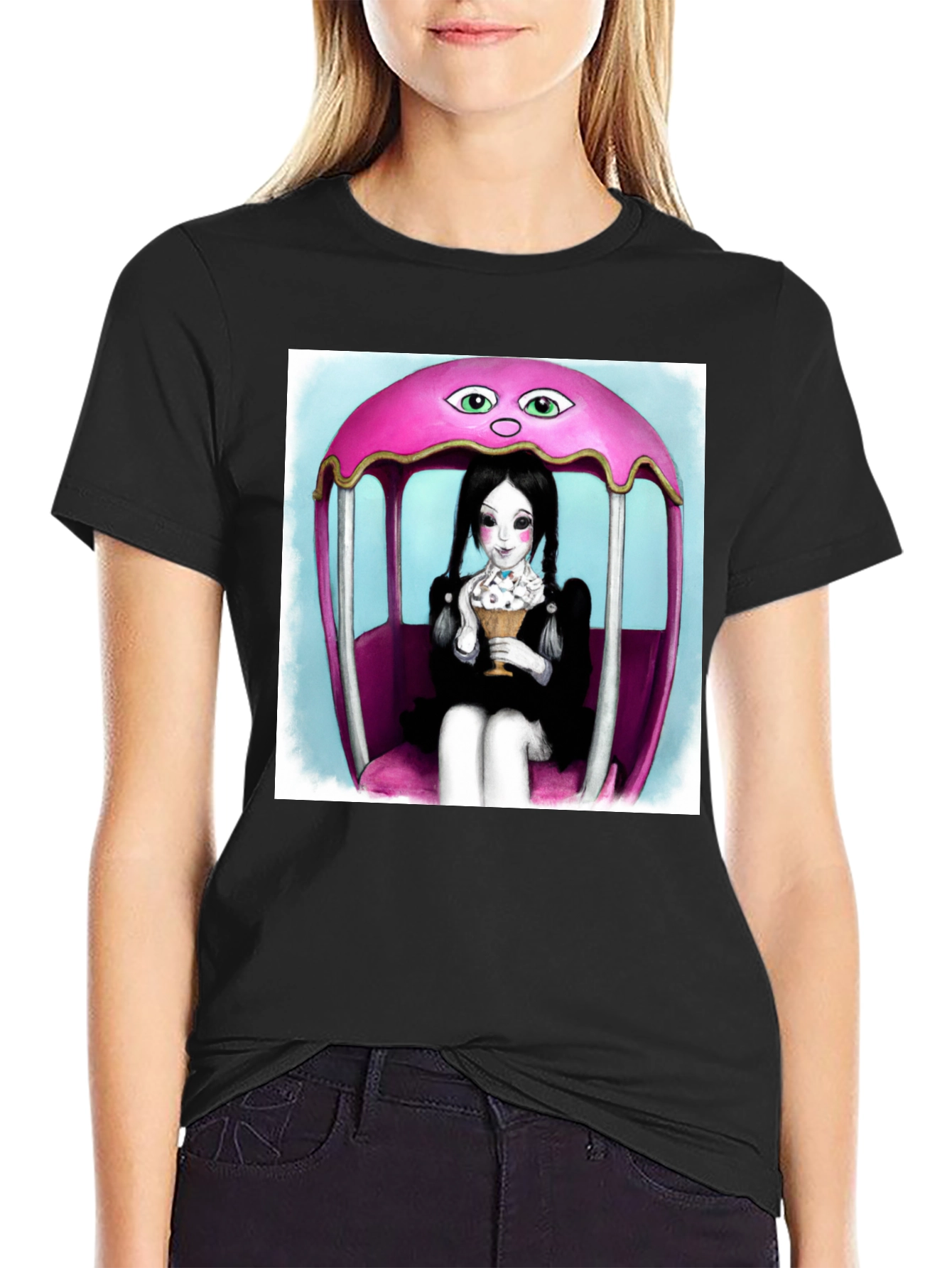 Wednesday Addams Ice Cream Graphic Tee