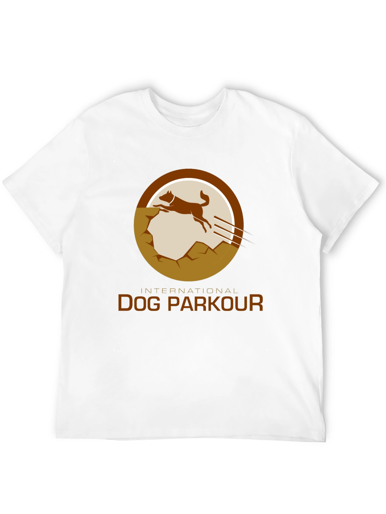 Dog Parkour Graphic Tee - Black Cotton T-Shirt