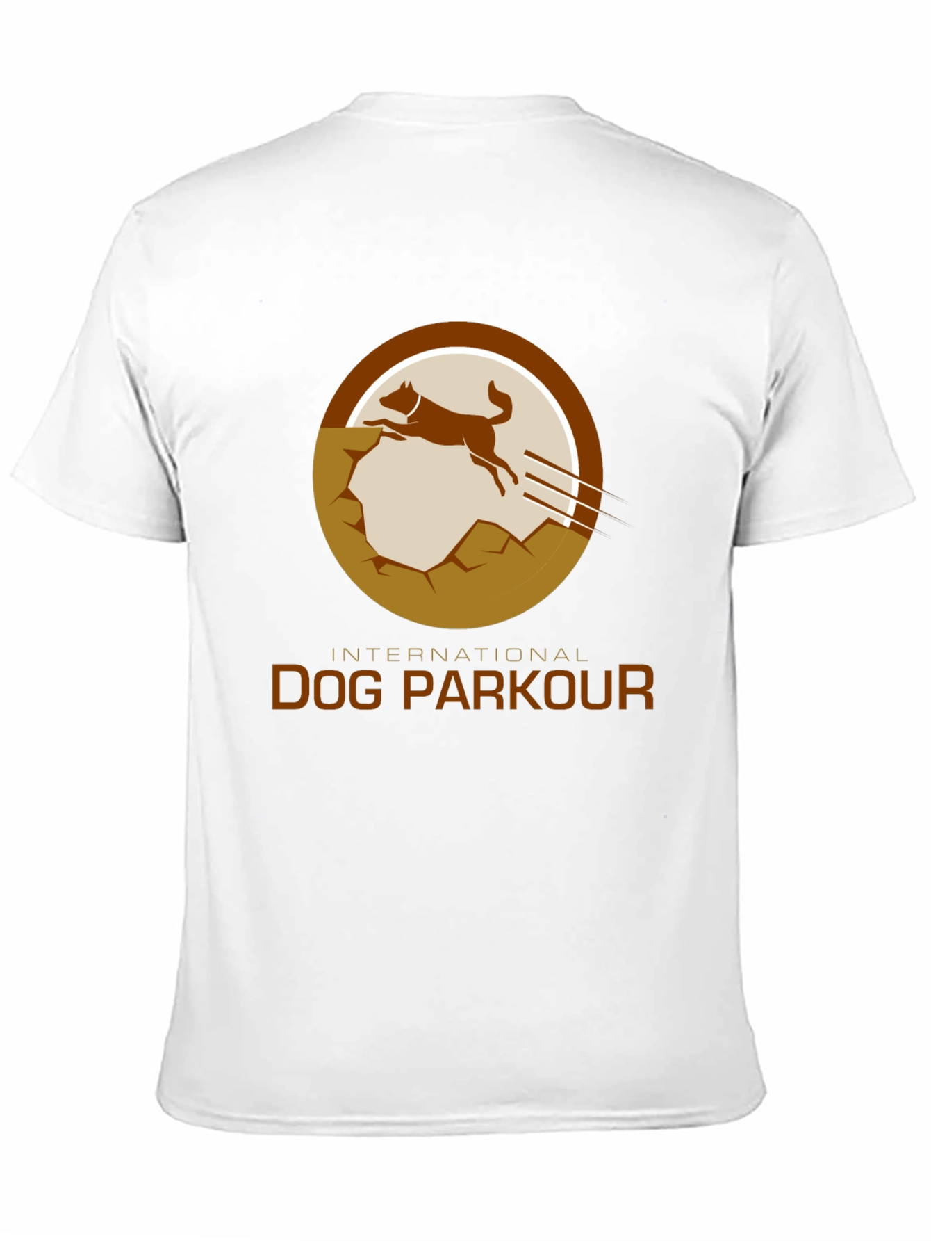 Dog Parkour Graphic Tee - Black Cotton T-Shirt