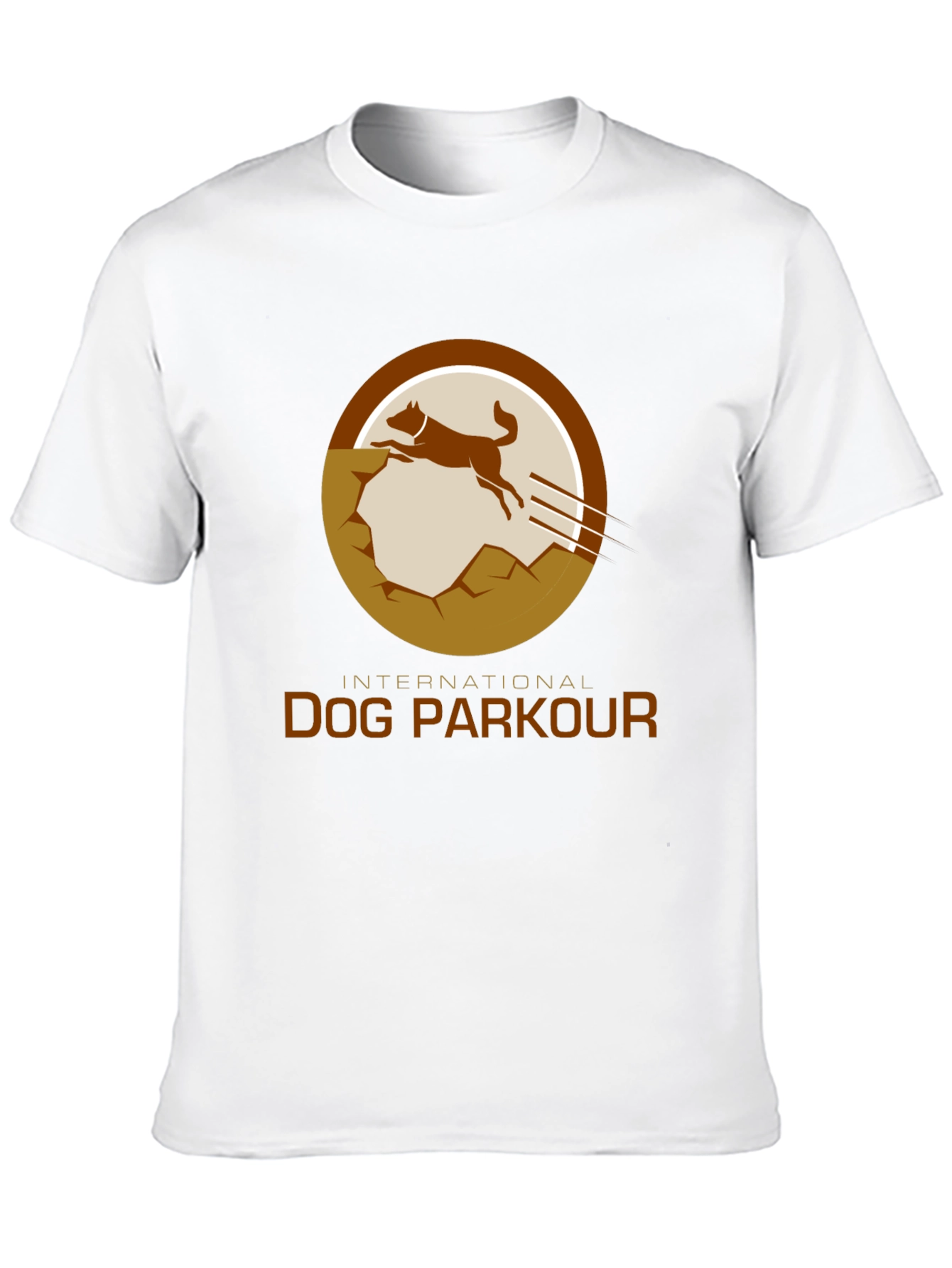 Dog Parkour Graphic Tee - Black Cotton T-Shirt