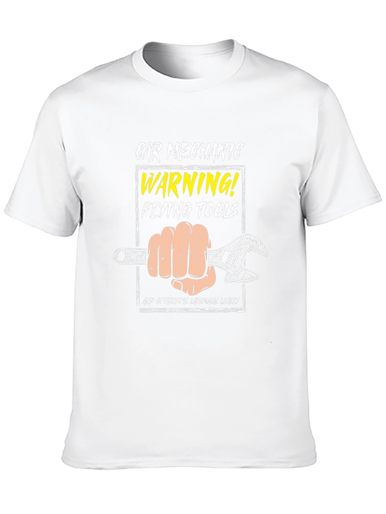Car Mechanic Flying Tools Graphic T-Shirt