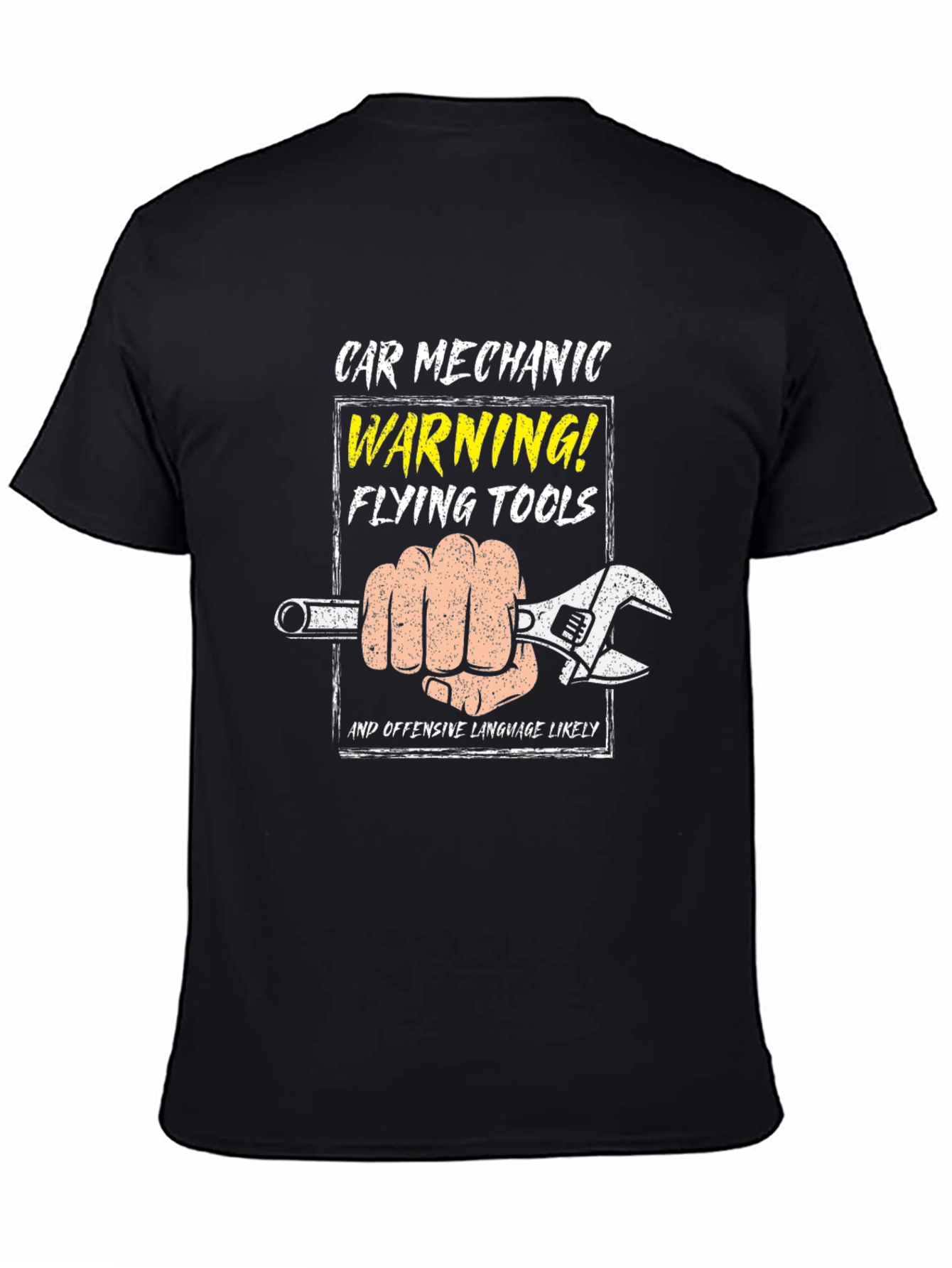 Car Mechanic Flying Tools Graphic T-Shirt