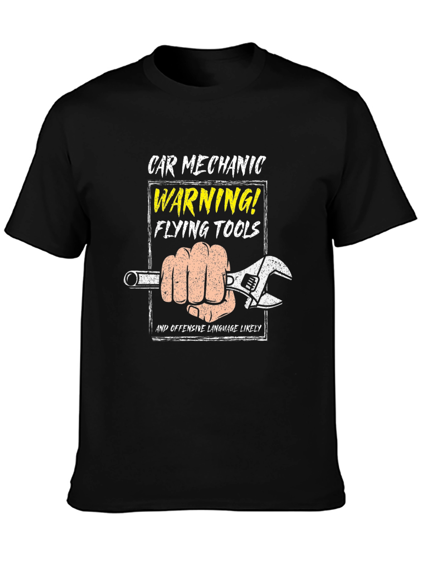 Car Mechanic Flying Tools Graphic T-Shirt