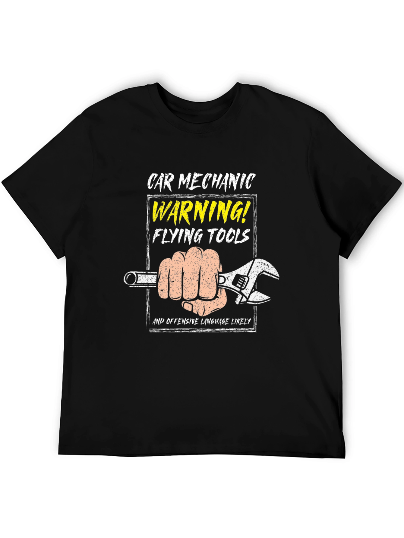 Car Mechanic Flying Tools Graphic T-Shirt