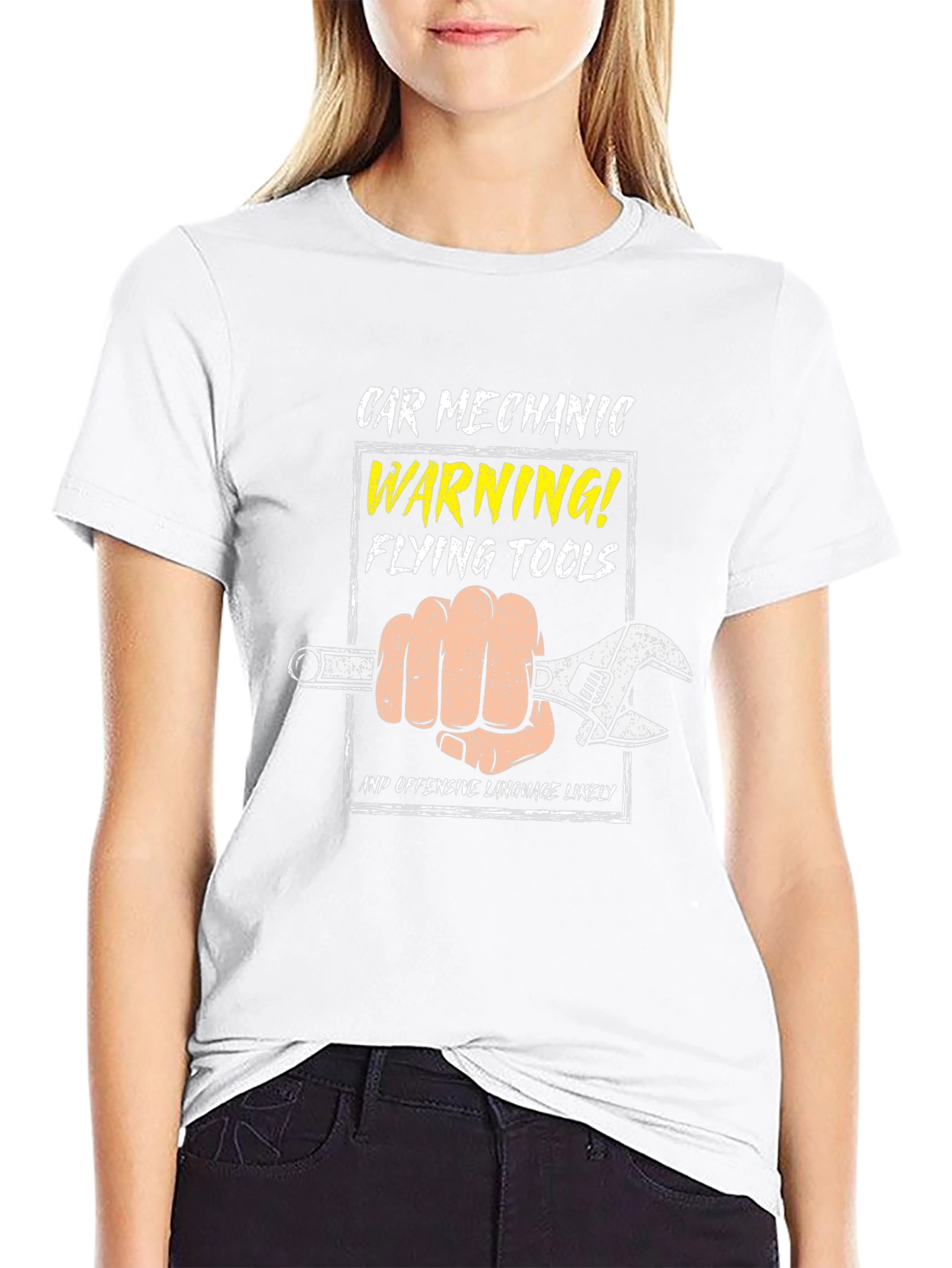 Car Mechanic Flying Tools Graphic T-Shirt