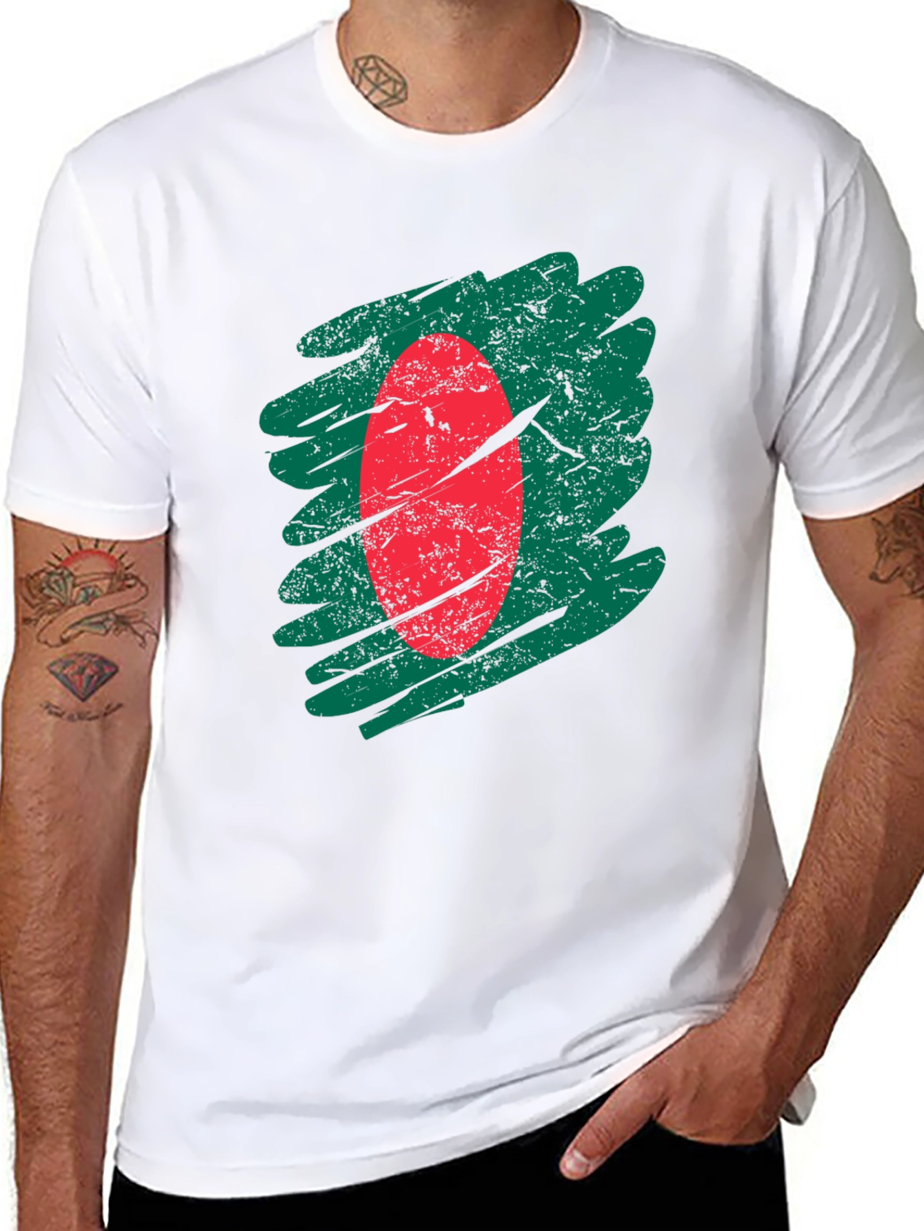 Bangladesh Flag T-Shirt - Distressed Graphic Tee