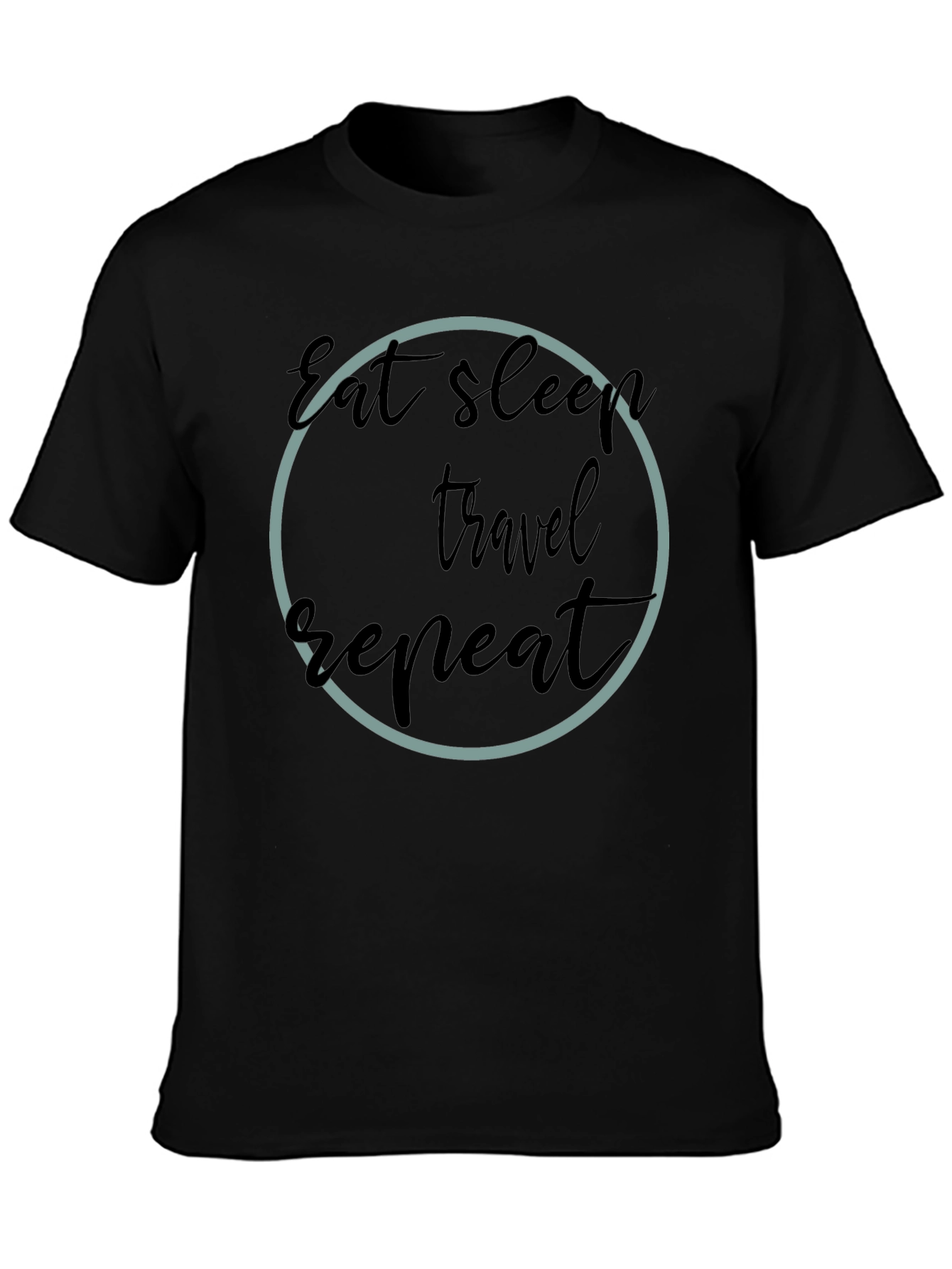 Eat Sleep Travel Repeat Graphic T-Shirt