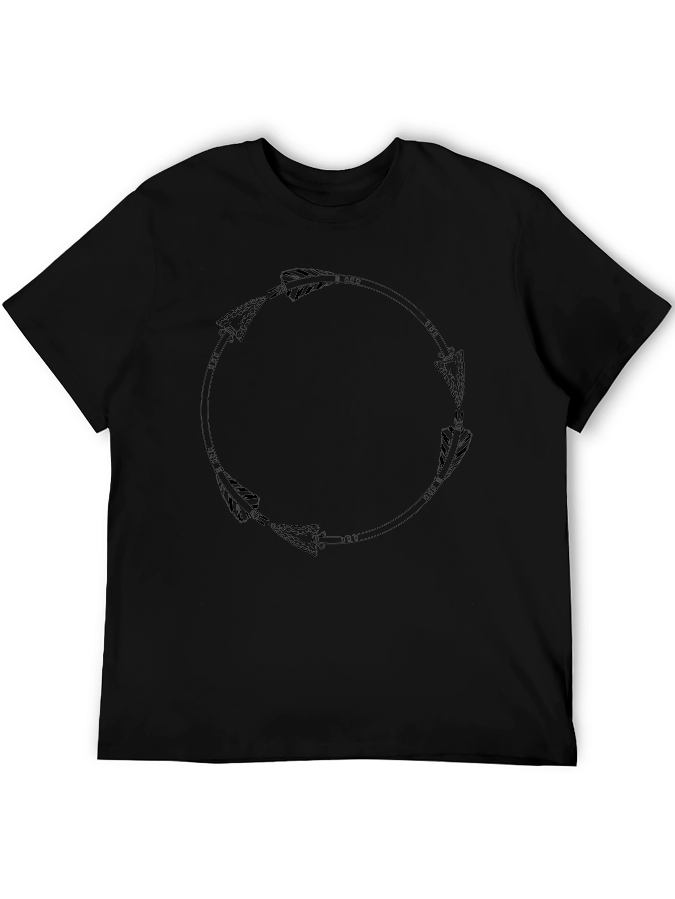Black Arrow Circle Graphic Tee - Stylish Casual Wear