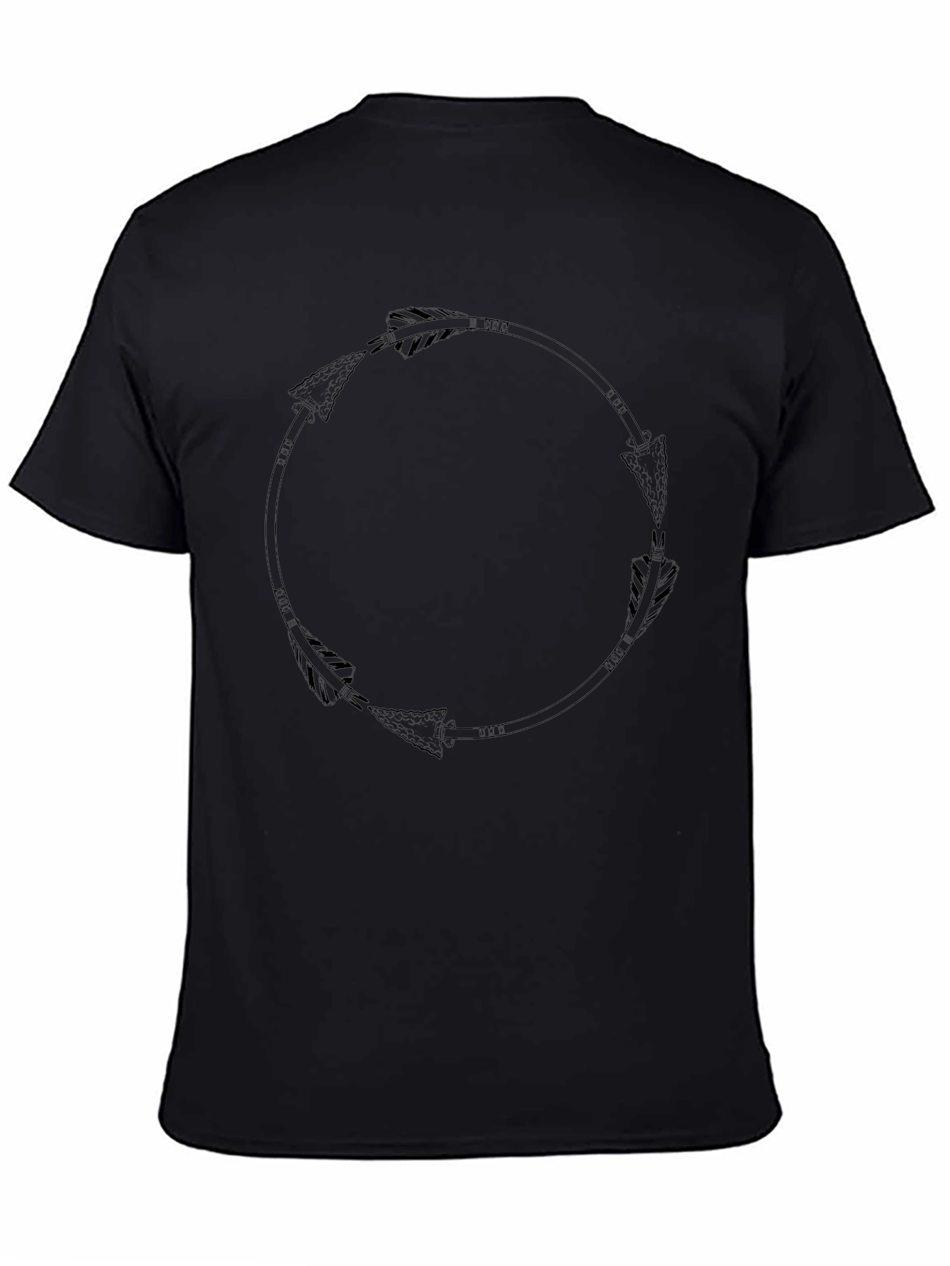 Black Arrow Circle Graphic Tee - Stylish Casual Wear
