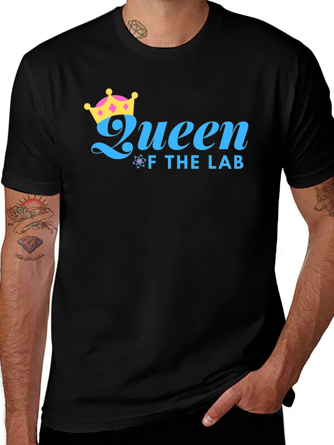 Queen of the Lab Black Graphic T-Shirt