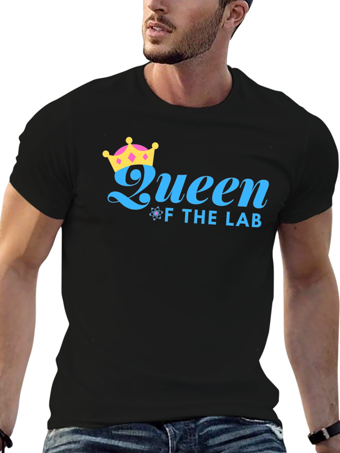 Queen of the Lab Black Graphic T-Shirt