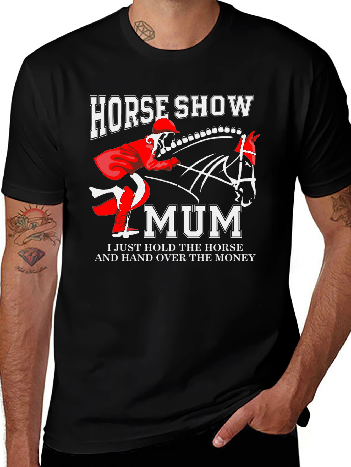 Horse Show Mum T-Shirt: Equestrian Mom Gift