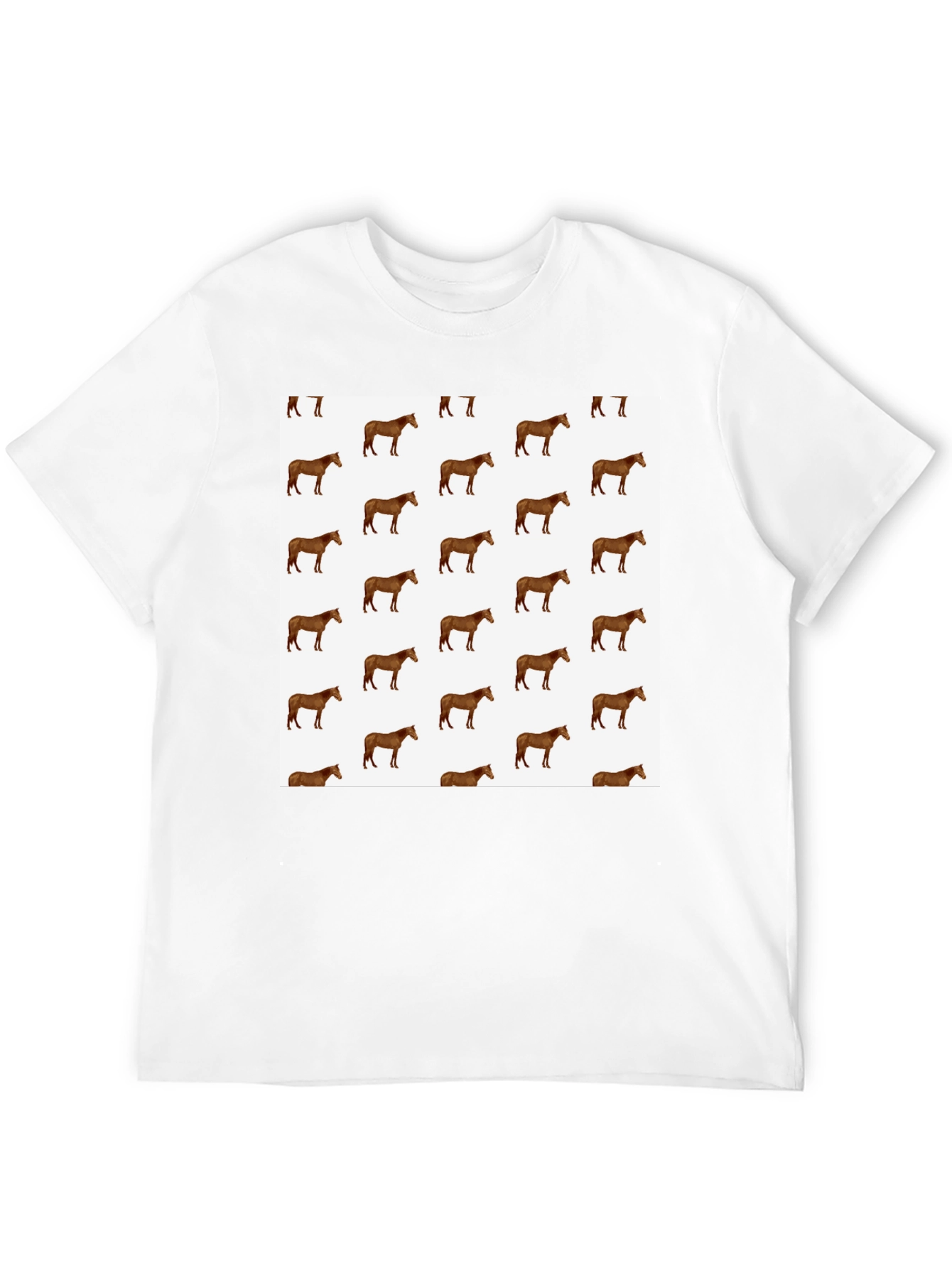 Horse Print Black T-Shirt: Stylish Animal Pattern Tee