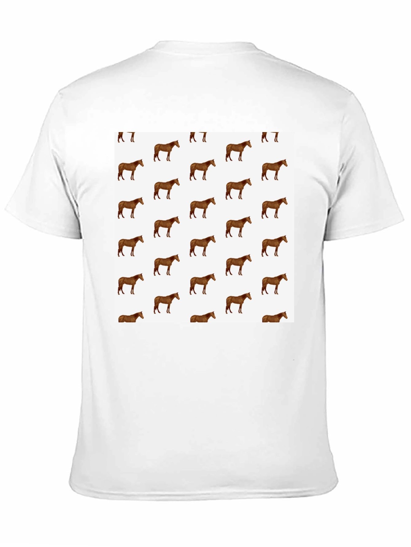 Horse Print Black T-Shirt: Stylish Animal Pattern Tee