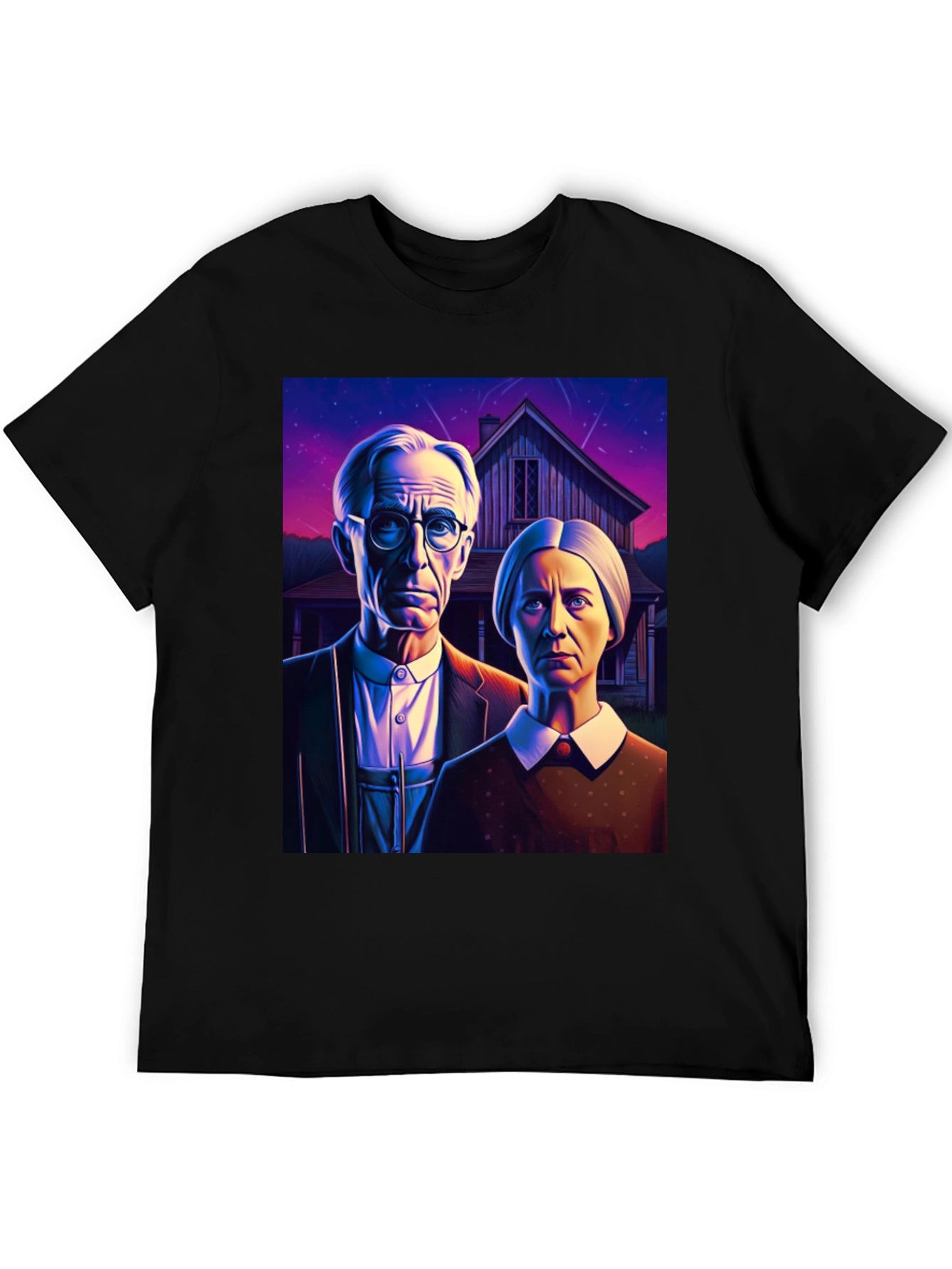 American Gothic Parody T-Shirt - Unique Art Tee