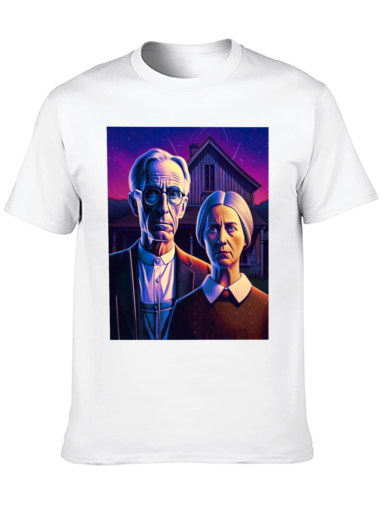 American Gothic Parody T-Shirt - Unique Art Tee