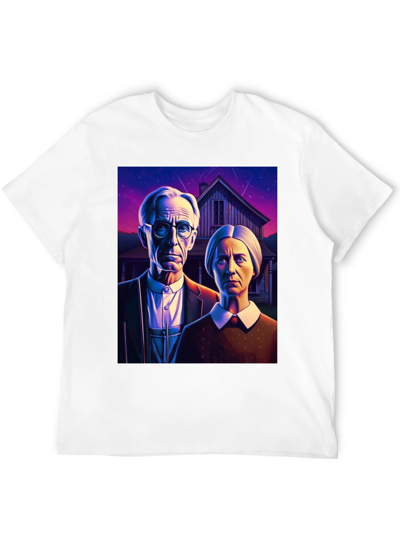 American Gothic Parody T-Shirt - Unique Art Tee