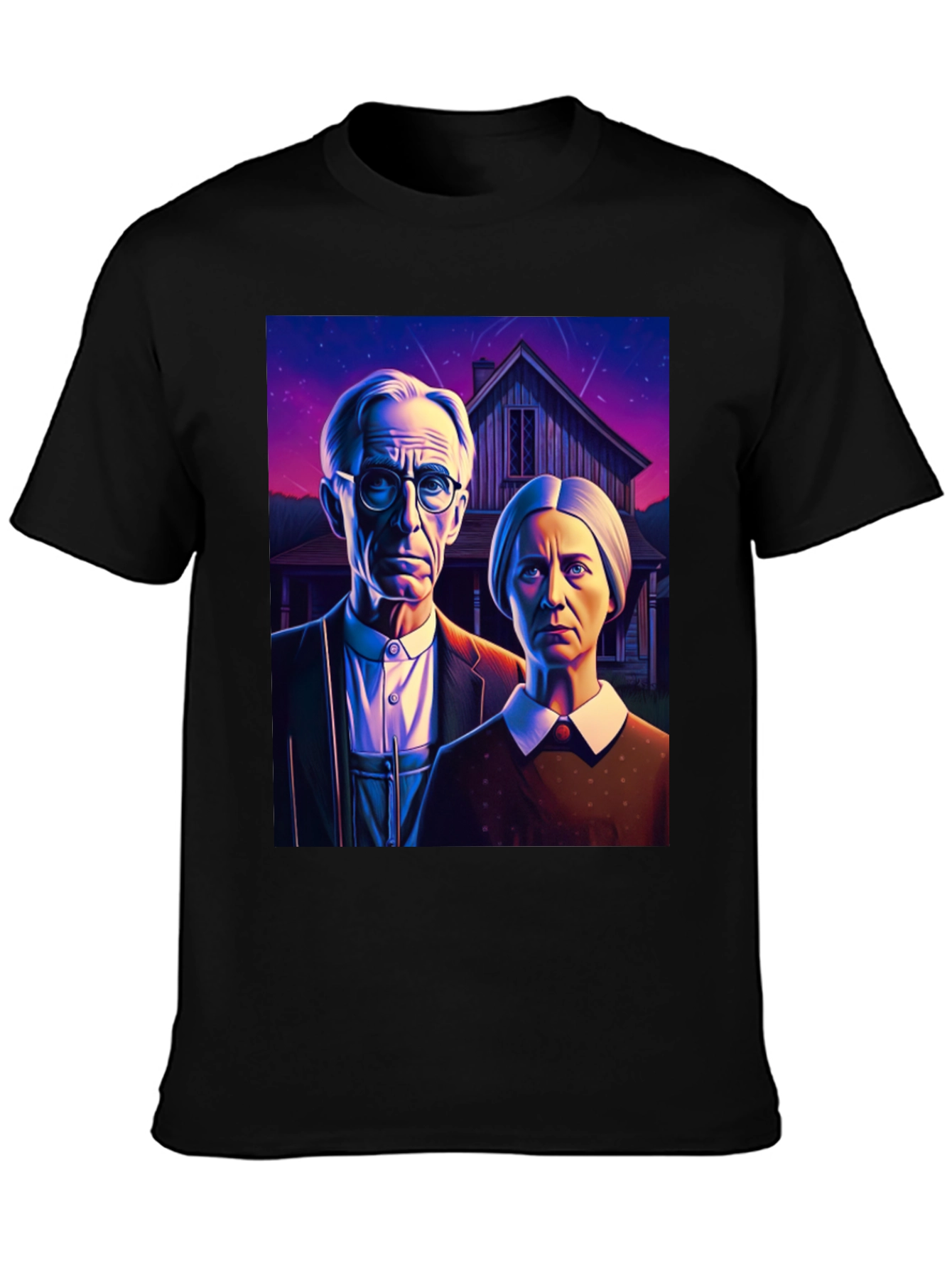 American Gothic Parody T-Shirt - Unique Art Tee