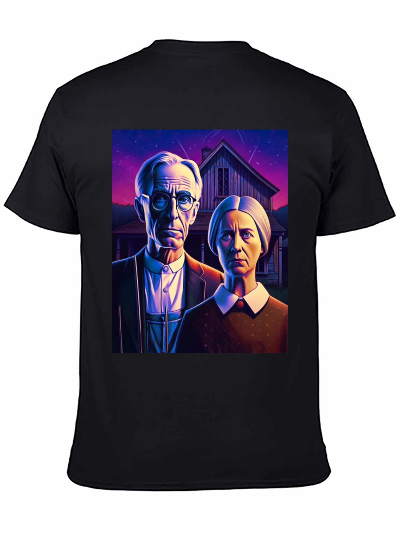 American Gothic Parody T-Shirt - Unique Art Tee