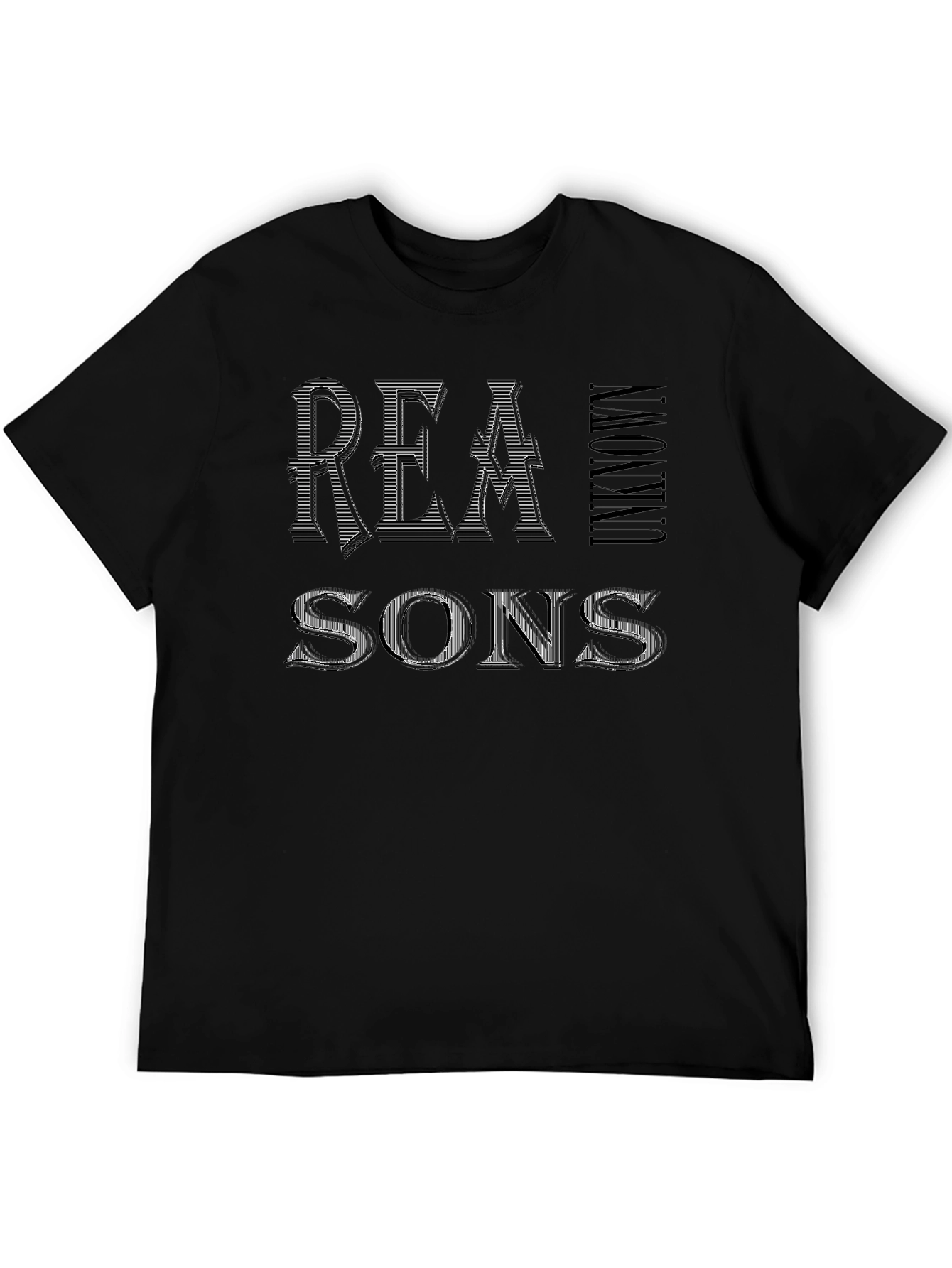 Real Sons Unknown Black Graphic T-Shirt