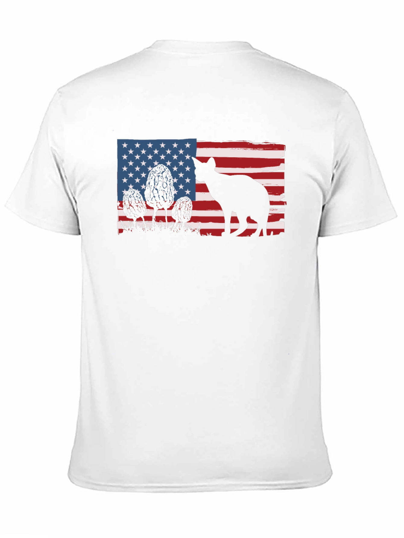 American Flag Cat Silhouette T-Shirt