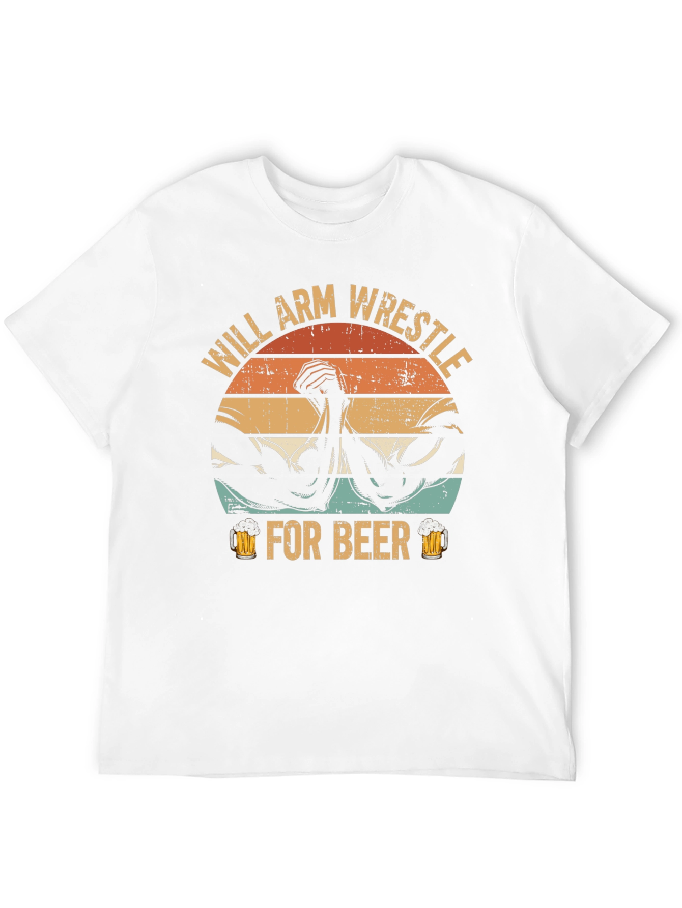 Will Arm Wrestle For Beer Graphic T-Shirt