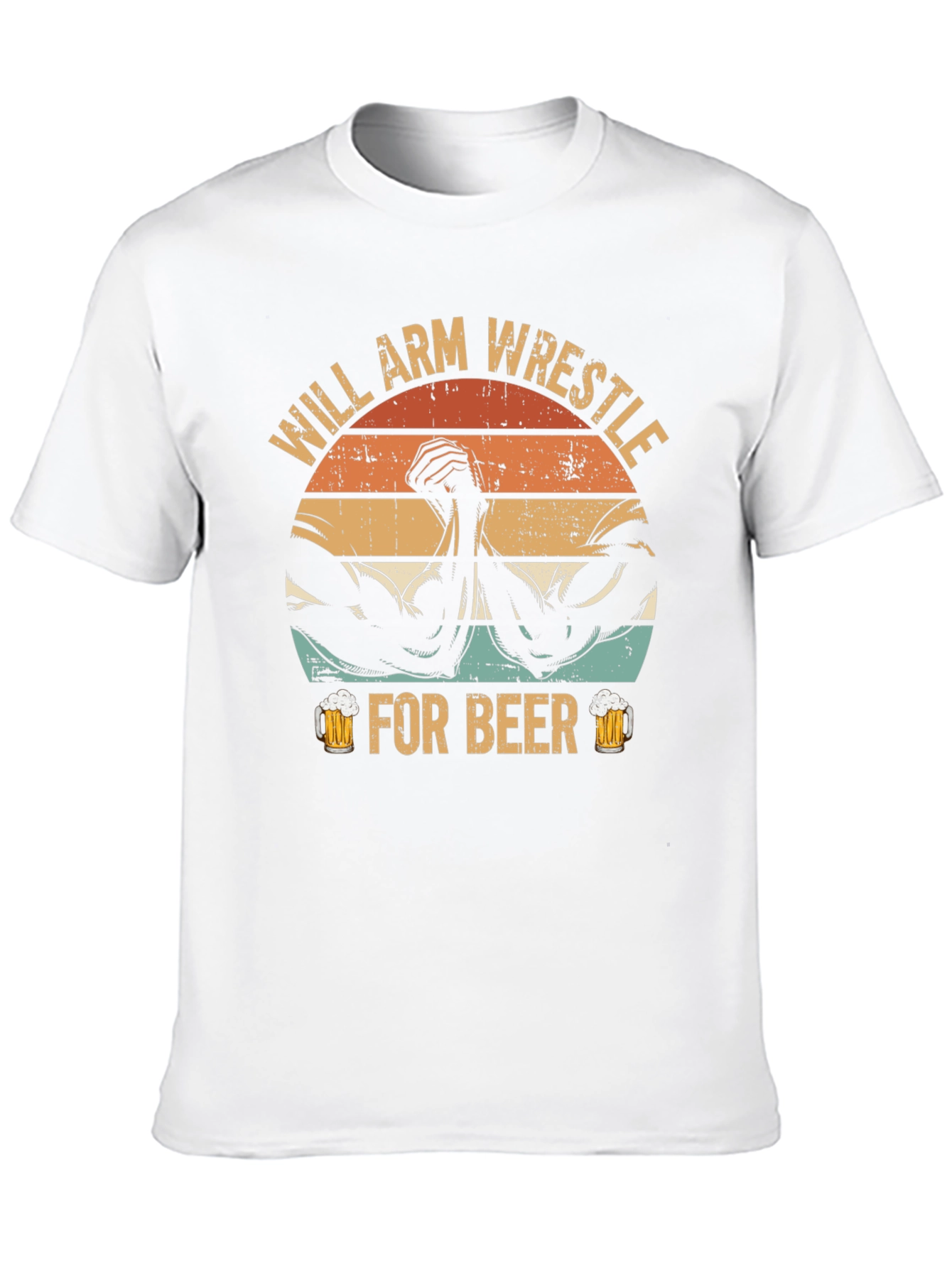 Will Arm Wrestle For Beer Graphic T-Shirt