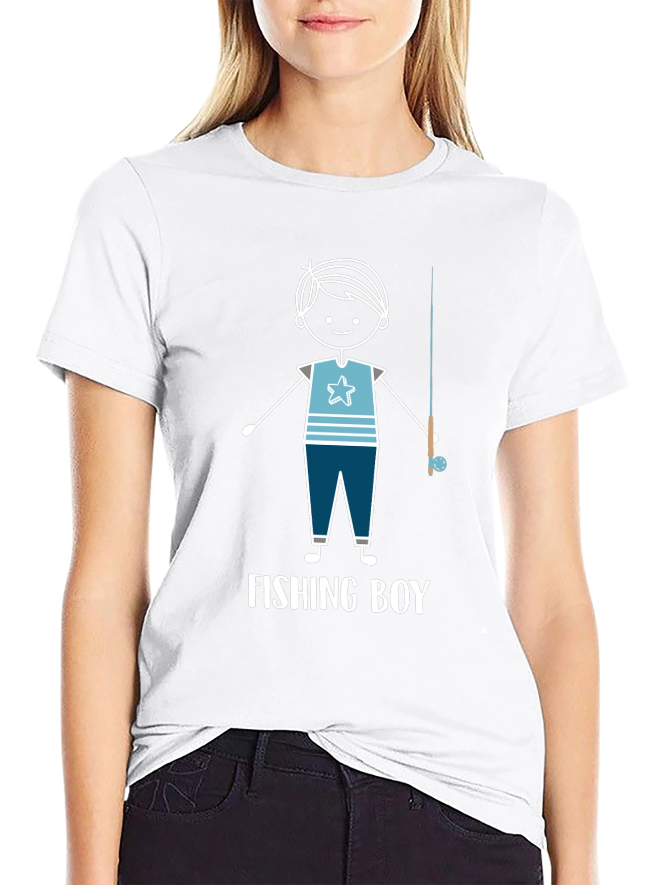 Fishing Boy Graphic Tee - Cool Fisherman Shirt
