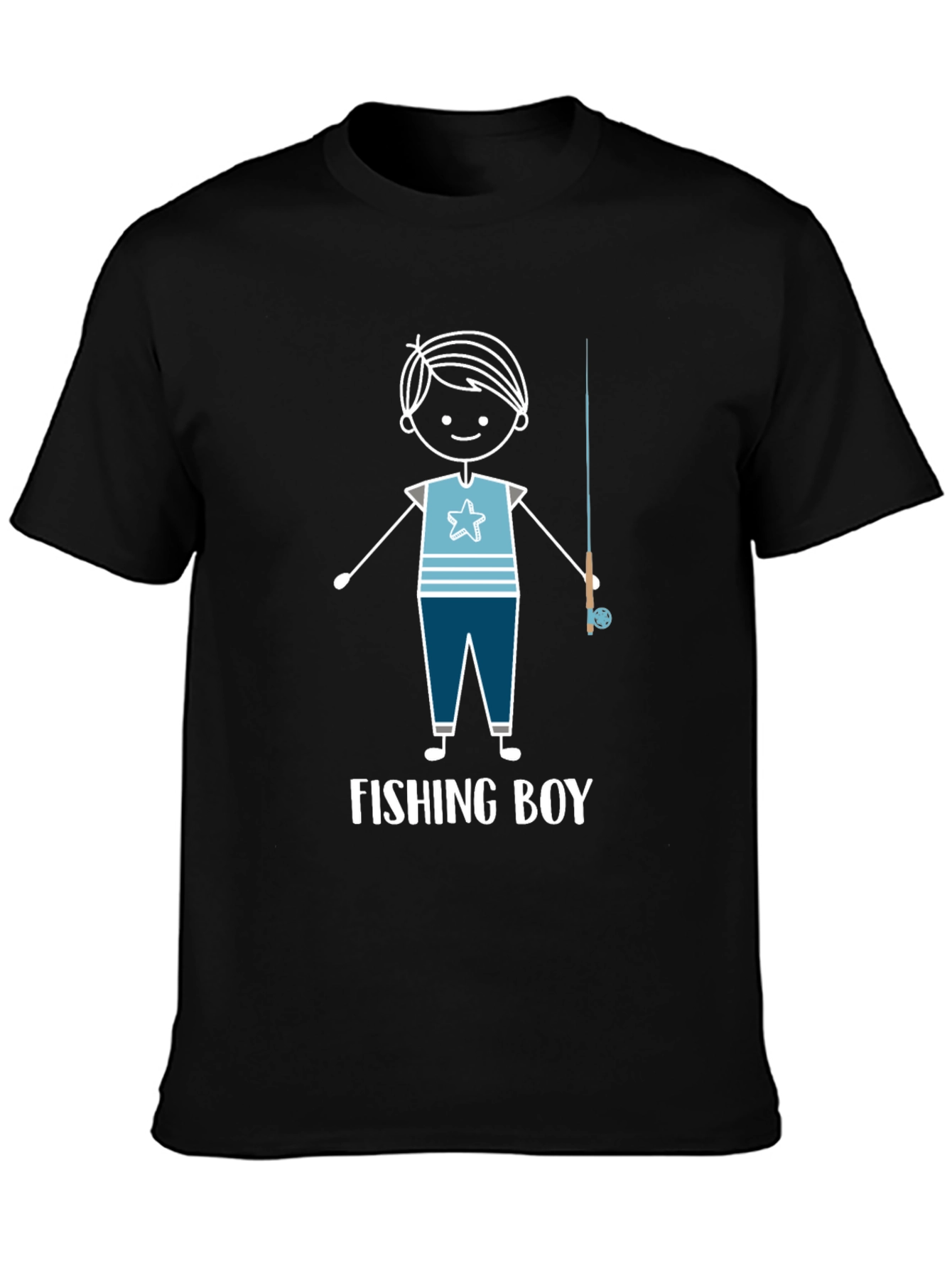 Fishing Boy Graphic Tee - Cool Fisherman Shirt
