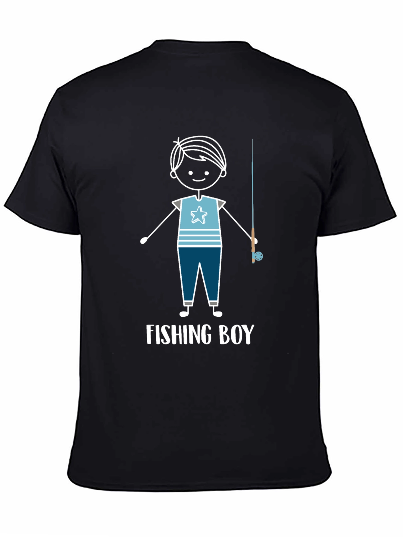 Fishing Boy Graphic Tee - Cool Fisherman Shirt