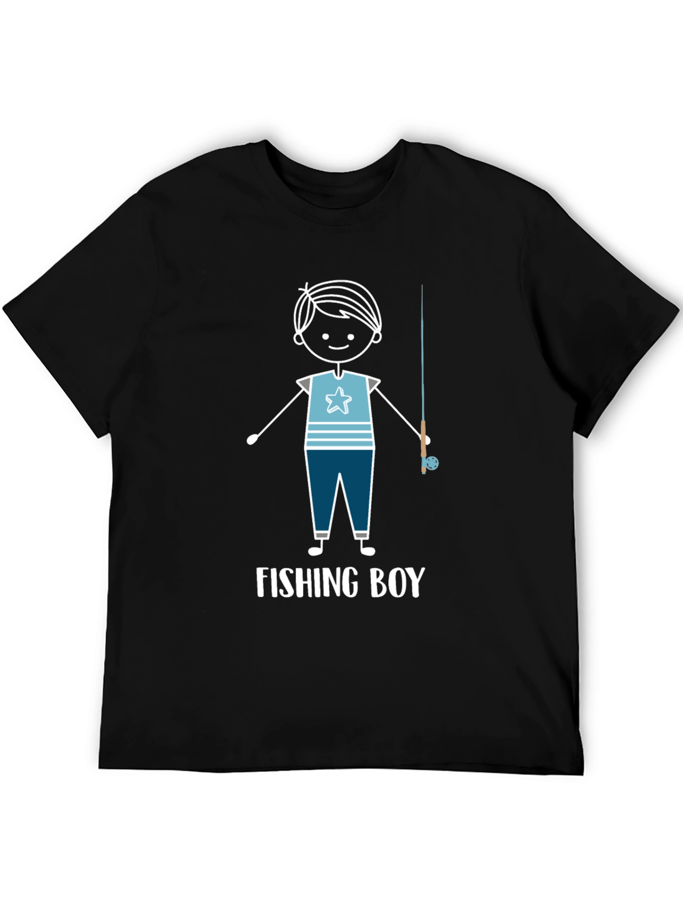 Fishing Boy Graphic Tee - Cool Fisherman Shirt