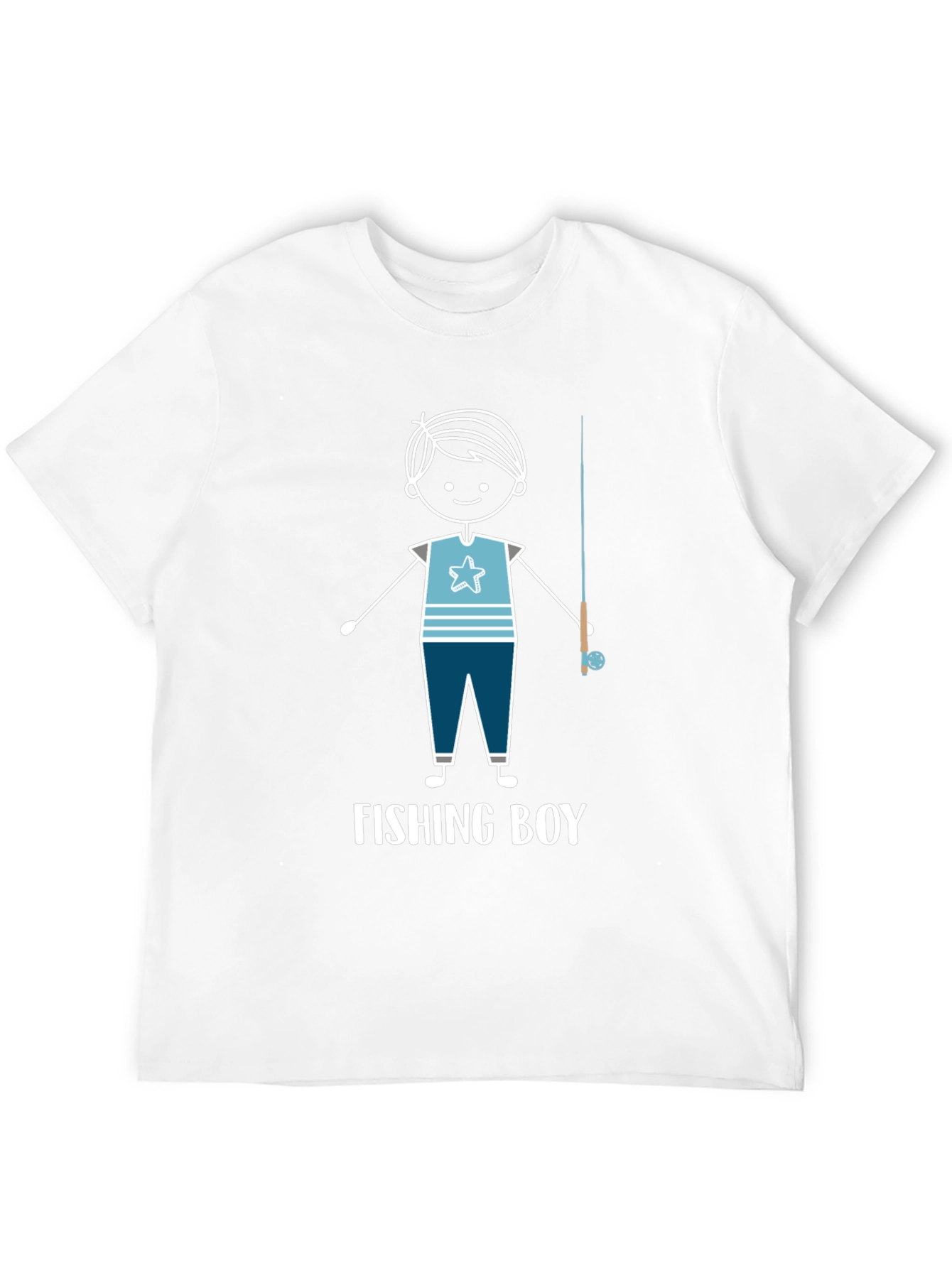 Fishing Boy Graphic Tee - Cool Fisherman Shirt