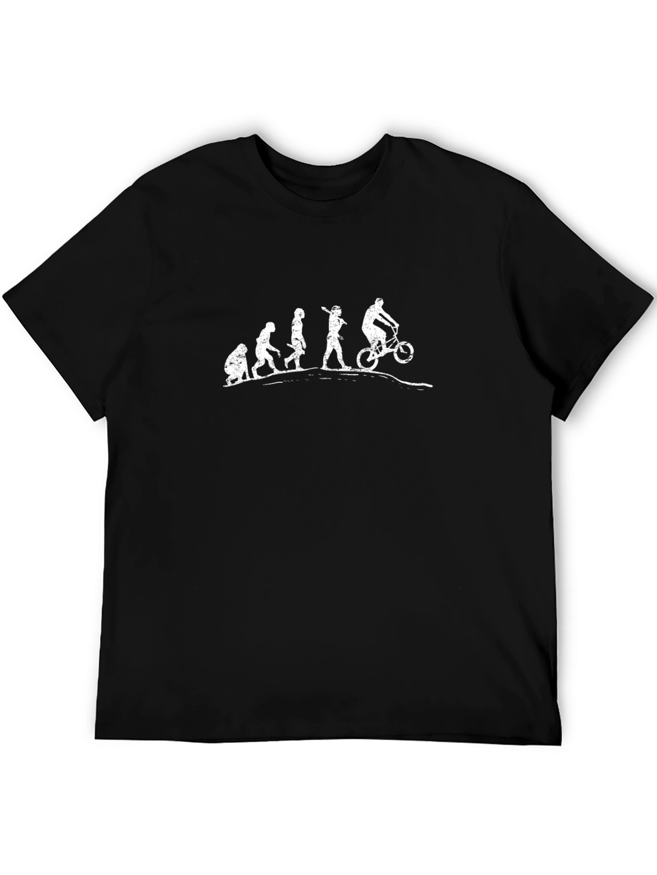 Evolution of Biking T-Shirt - Black Graphic Tee