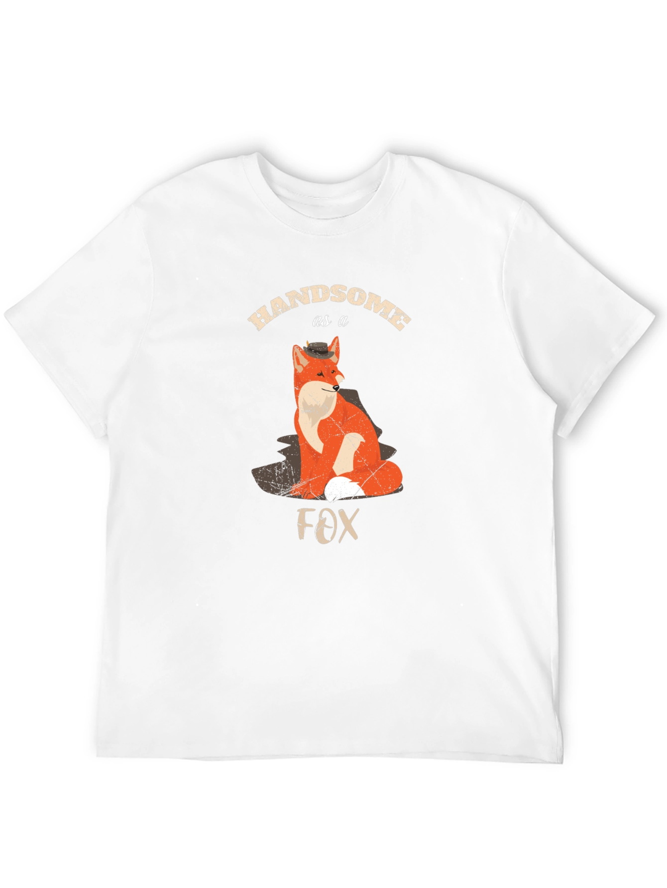 Handsome as a Fox Mens Black T-Shirt