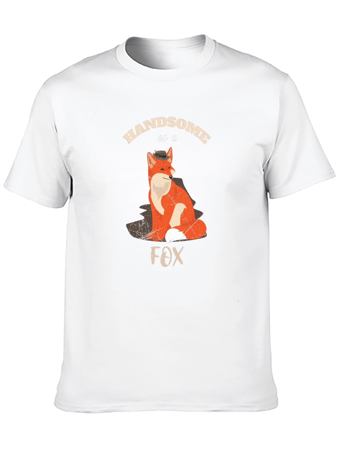 Handsome as a Fox Mens Black T-Shirt
