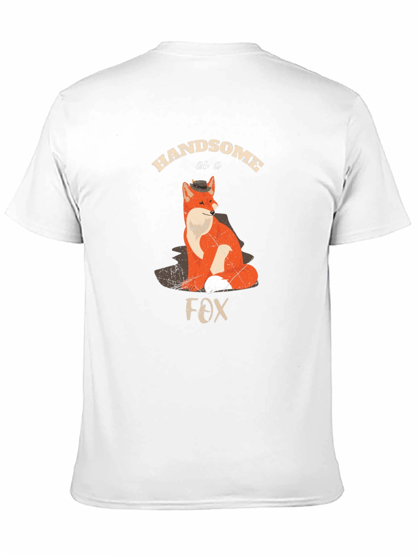Handsome as a Fox Mens Black T-Shirt