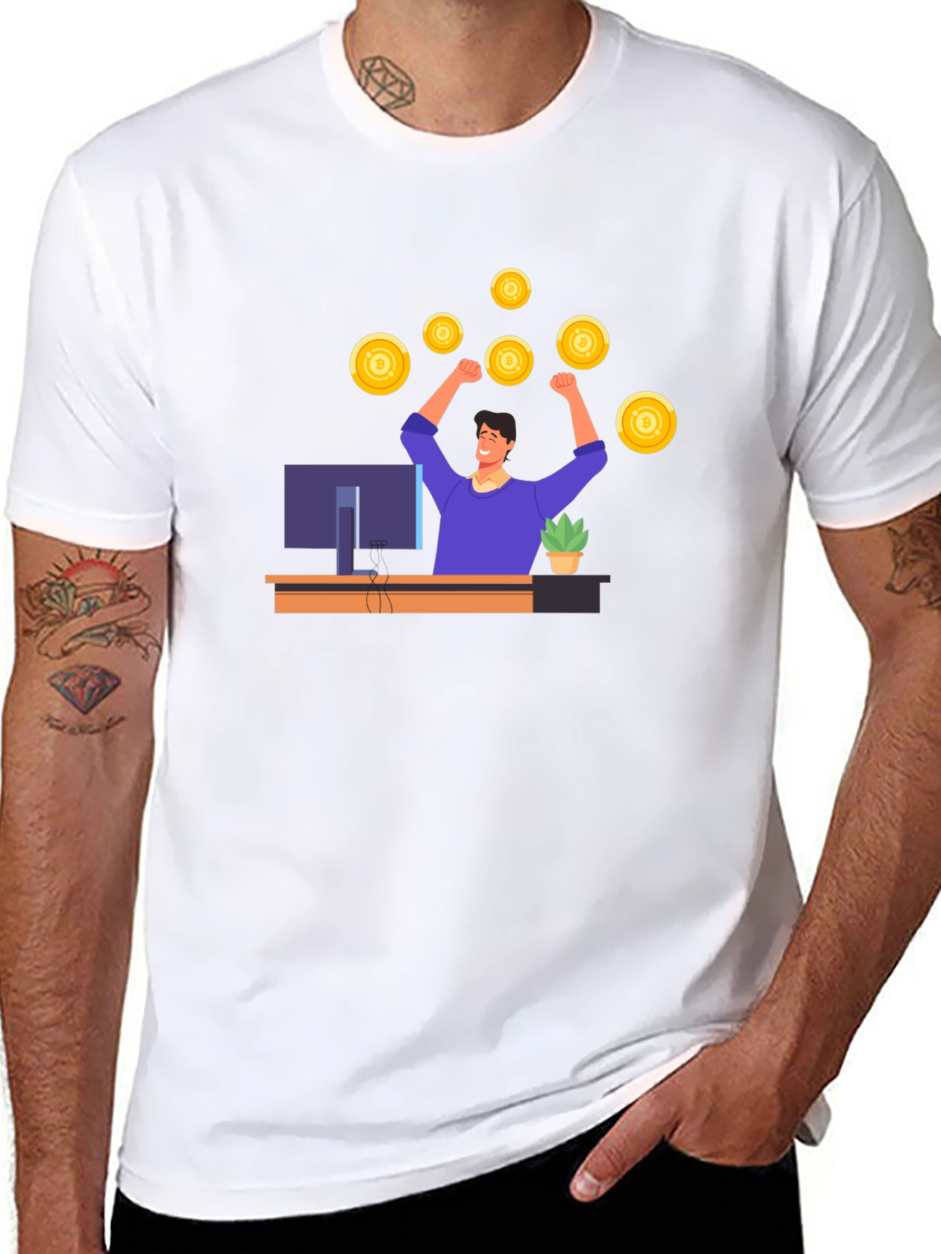 Black T-Shirt with Crypto Trader Graphic