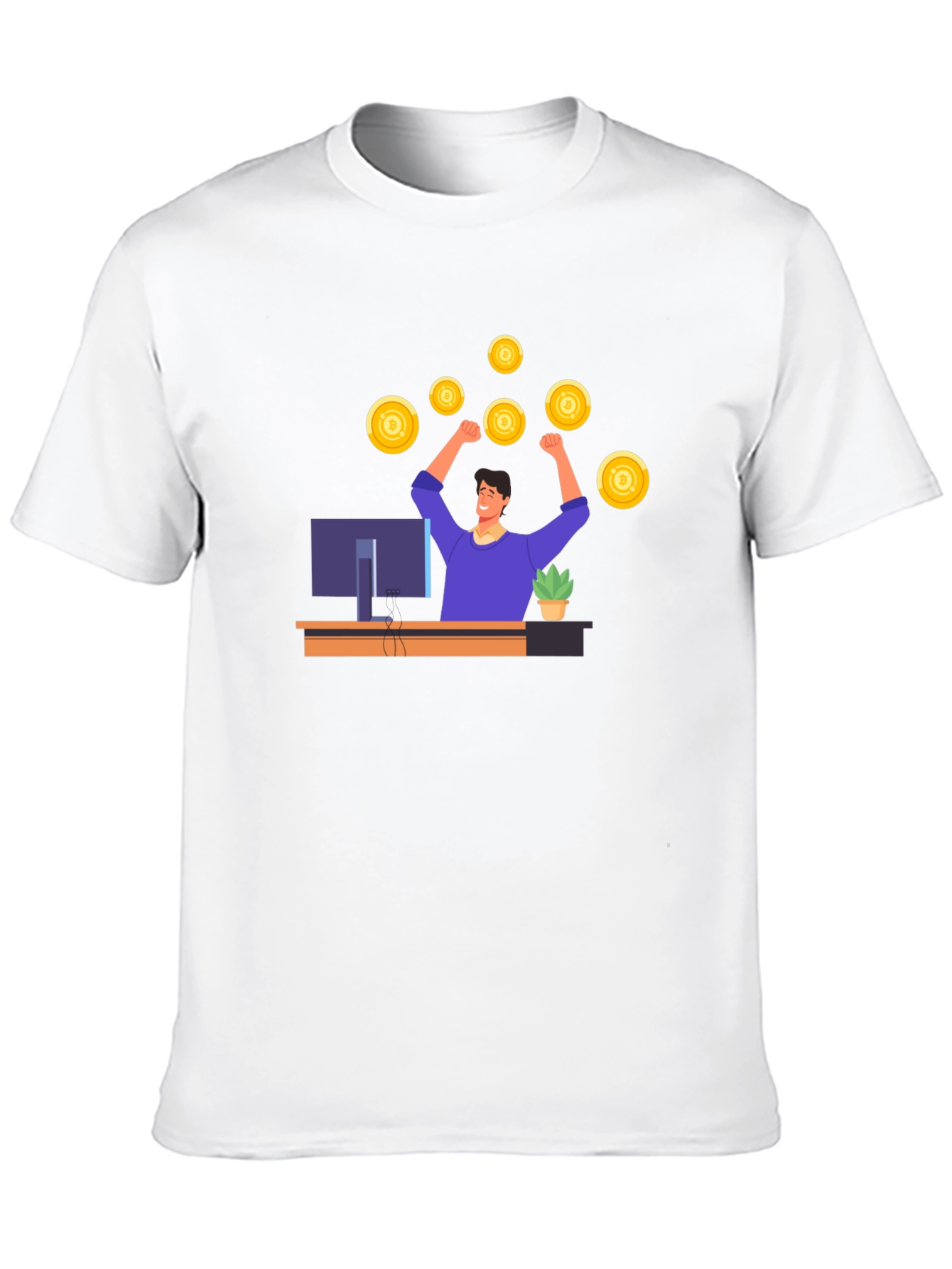 Black T-Shirt with Crypto Trader Graphic