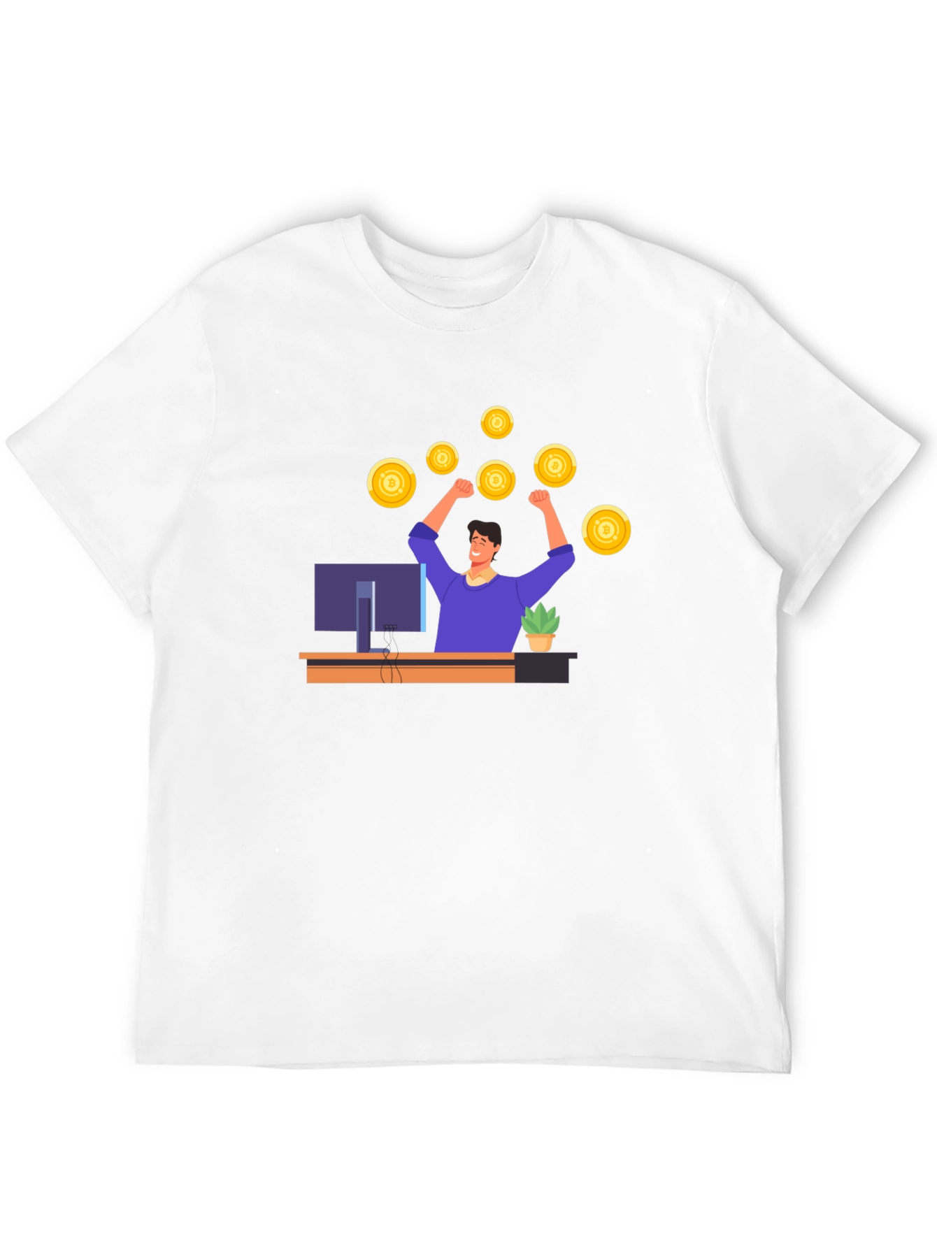 Black T-Shirt with Crypto Trader Graphic