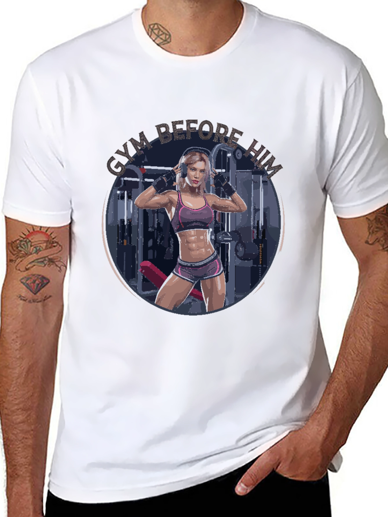 Gym Before Him T-Shirt Fitness Apparel